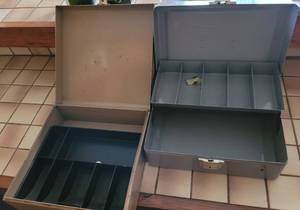 lot 109 image: Vintage cash boxes as shown.