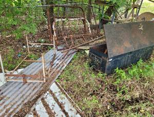 lot 158 image: Lot of scrap metal and more as shown.