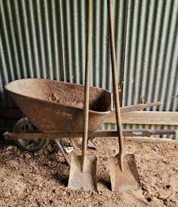 lot 168 image: Wheelbarrow and Shovels as shown.