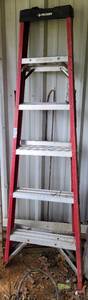 lot 180 image: Husky Fiberglass Ladder as shown.