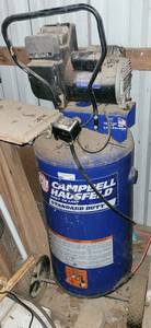 lot 215 image: Campbell Hausfeld Standard Duty 26 Gallon Air Compressor as shown.