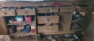 lot 226 image: All Contents Of Wooden Work Station as shown. See pictures.