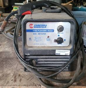 lot 227 image: Campbell Hausfeld 115V Flux-Core Wire Feed Welder as shown.