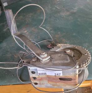 lot 247 image: Hand Crank Winch as shown.