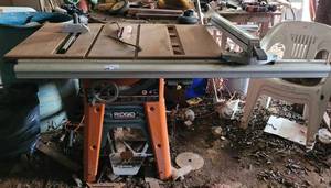lot 252 image: Rigid Professional Cast Iron Table Saw Model TS3650 as shown.