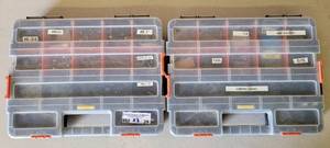 lot 29 image: LOT OF 2 MULTI-COMPARTMENT HARDWARE STORAGE BOXES WITH CONTENTS AS SHOWN. YOUR BID X 2