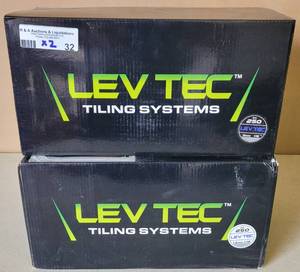 lot 32 image: LOT OF 2 UNOPENED BOXES OF LEV TEC TILING SYSTEMS CLIPS AS SHOWN. (1) 116 CLIPS - 500PCS AND (1) 18 CLIPS -500PCS. YOUR BID X 2