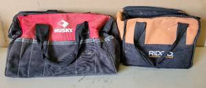 lot 67 image: LOT OF 2 TOOL BAGS IN STYLES AND SIZES SHOWN.