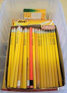 lot 72 image: LOT OF PENCILS, PENS AND MORE AS SHOWN.