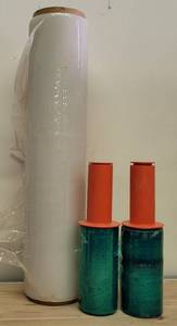 lot 78 image: LOT OF SHRINK WRAP ROLLS AS SHOWN.