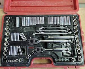 lot 79 image: TOOL SET WITH STORAGE CASE AS SHOWN.