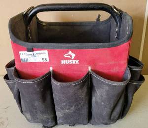 lot 98 image: HUSKY TOOL BAG IN STYLE SHOWN.
