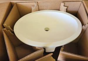 lot 109 image: WILSONART BV1612 OVAL VANITY SINK AS SHOWN.