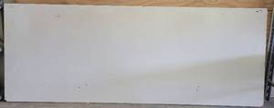 lot 115 image: MELAMINE WHITE PANEL BOARD AS SHOWN. APPROX. 97 W x 37 H.