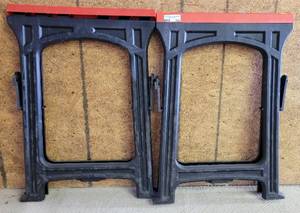 lot 142 image: PAIR OF IRONTON 24IN FOLDING SAWHORSES AS SHOWN.