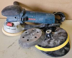 lot 158 image: BOSCH 1250DEVS ELECTRICAL ORBITAL SANDERPOLISHER AS SHOWN.