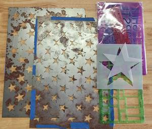 lot 176 image: LOT OF STENCILS AS SHOWN.