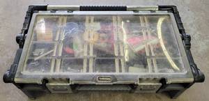 lot 185 image: HUSKY COMPARTMENT CONNECT CANTILEVER WITH CONTENTS AS SHOWN.