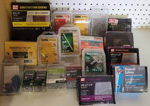 lot 193 image: LARGE LOT OF ASSORTED HARDWARE AS SHOWN.