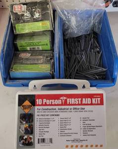 lot 196 image: LOT OF ASSORTED HARDWARE AS SHOWN.