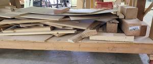 lot 212 image: LOT OF ASSORTED WOOD IN VARIOUS SIZES AND STYLES AS SHOWN.