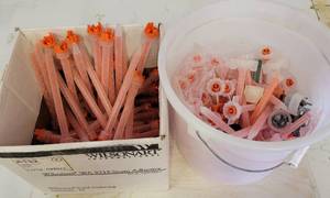 lot 226 image: LOT OF PLASTIC DISPENSING TIPS FOR SEALANTSADHESIVES AS SHOWN.