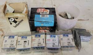 lot 239 image: LOT OF ASSORTED HARDWARE AS SHOWN.