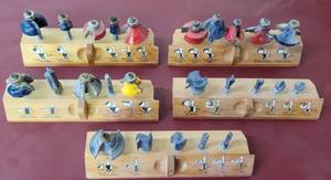 lot 324 image: LOT OF 5 SETS OF ROUTER BITS IN VARIOUS STYLES, SIZES AS SHOWN. (YOUR BID X 5)