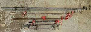 lot 346 image: LOT OF 7 CLAMPS IN VARIOUS SIZES AS SHOWN. (YOUR BID X 7)