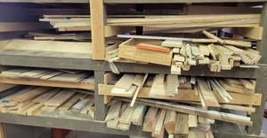 lot 349 image: LOT OF ASSORTED WOOD IN VARIOUS SIZES AND STYLES AS SHOWN.