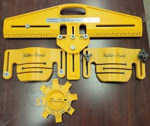 lot 352 image: EASY MARK HARDWARE DRILLING JIG, EASY SET, ROUTER TABLE GUARDS AS SHOWN. (YOUR BID X 4)