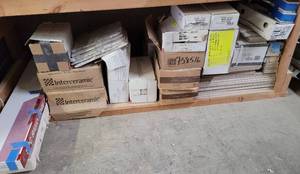 lot 375 image: LOT OF ASSORTED TILE AS SHOWN.