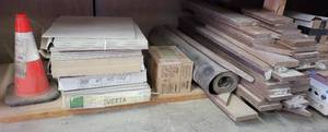 lot 376 image: LOT OF COMPOSITE DECKING, TILE AND MORE AS SHOWN.