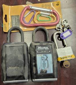 lot 395 image: LOCKS AND MORE AS SHOWN.