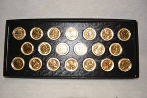 lot 157 image: 1999-2002 U.S. Mint 50 State Quarters Gold Plate 24KT, D-Mint