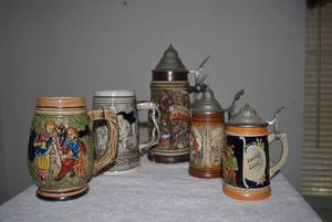 lot 232 image: Beer Steins Made in Germany, W. Germany and Japan