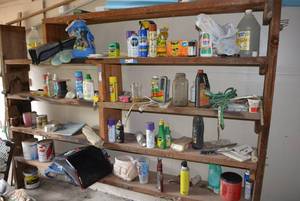 lot 106 image: Contents of Shelf Only  Garden and Misc.