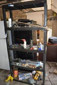 lot 119 image: Contents of Storage Shelf Misc Tools as shown