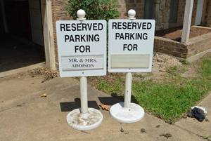 lot 139 image: Portable Reserved Parking Signs