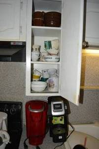 lot 14 image: Keurig K-Compact Coffee Brewer, Hamilton Beach FlexBrew, Mugs and Bowls as shown