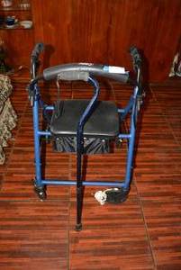 lot 42 image: Carex Classics Rolling Walker and Cane