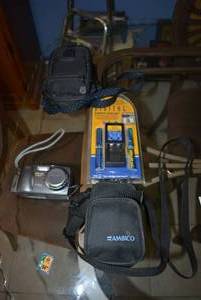 lot 85 image: Kodak Easy Share Camera, Canon Sure Shot Camera with Cases and Camera Charger