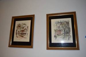 lot 204 image: Wall Art Old Court House Williamburg and The Raleigh Tavern