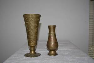 lot 234 image: Brass Vases made in India