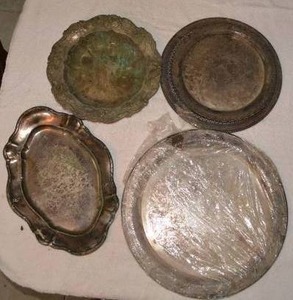 lot 74 image: Silver Plate Platters