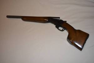 lot 320 image: Kimel Kamper Model KKI, 20 GA shotgun, with custom ammo storage in buttstock
