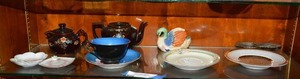 lot 36 image: Chokin 24K Gold Edged Plate, Trimont Tea cup and Saucer, Aiyo China Dishes, Schumann Plate