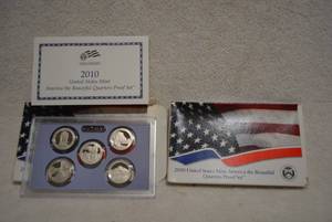 lot 519 image: 2 Sets of 2010 US Mint America the Beautiful Quarters Proof Set