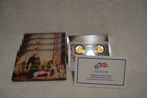 lot 525 image: 5 Sets of 2008 US Mint Presidential $1 Coin Proof Set