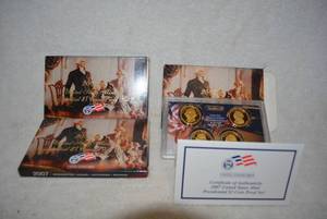lot 527 image: 3 Sets of 2007 US Mint Presidential $1 Coin Proof Set